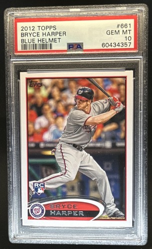 2012 Topps Bryce Harper RC Rookie SP VAR #661b Nationals PSA 10 GEM MINT