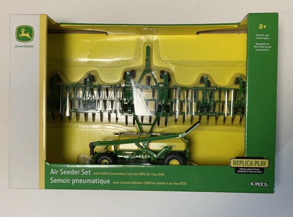 John Deere Die Cast Replica Air Seeder Set w/ C850 Cart & C 1870 Air Hoe 1/64 - Image 3 of 4