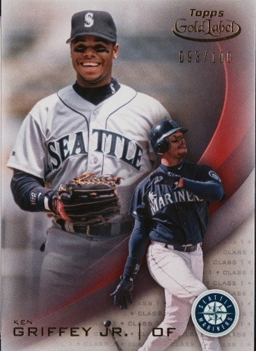 2016 TOPPS GOLD LABEL KEN GRIFFEY JR CLASS 1-RED /100 PSA 9~MINT SLAB~POP 2/3^ view 3