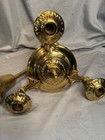 old brass pan 3 light Ceiling fixture — photo 5