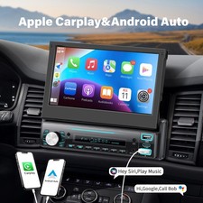 Autoradio 1 Din con CarPlay ＆ Android Auto Stereo Auto Scomparsa con Schermo 7 - Miniatura 2