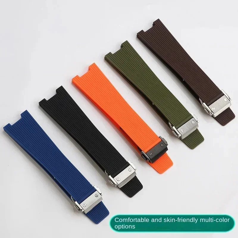 Soft Rubber Watch Strap for Bell & Ross Instruments BR05 BRX5 25x12mm Wristband