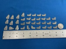 Silver Cat Charms Lot Of 35 Cat Person And Striped Cat