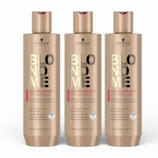 3X Schwarzkopf BLONDME All Blondes Rich Conditioner 8.45 Oz LOT OF 3