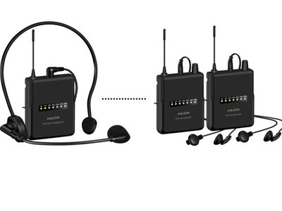 ANLEON MTG-200 Wireless Tour Guide & Language Interpretation 10 Receivers