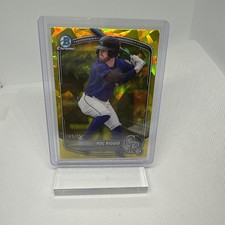 2025 Bowman Draft Sapphire Roc Riggio Chrome Prospect Yellow Refractor #/75
