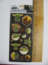 Hallmark/Star Wars Stickers MANDALORIAN 2 Sheets 28 Pieces NIP
