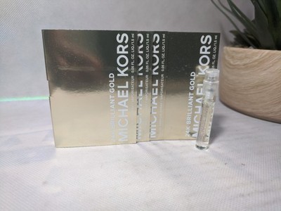 4X Michael Kors 24K BRILLIANT GOLD Eau de Parfum Spray Vial 1.5ml Each