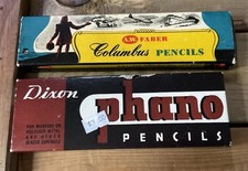 Vtg (2) Box Pencils - A.W. Faber Columbus 149...