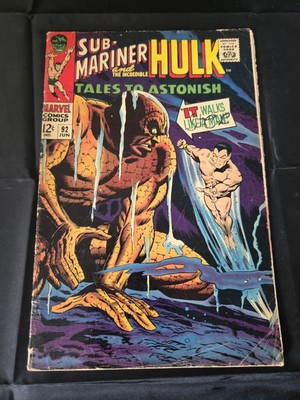 Tales To Astonish #92 Sub-Mariner Hulk Low Grade (1967 Marvel Comics)