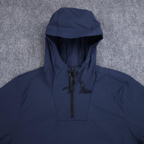 Chaqueta cooperativa REI para hombre mediana azul con capucha anorak pulóver cortavientos ligera - Imagen 3 de 12