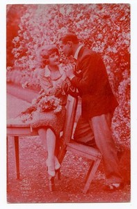1920s Glamor Glamour FRENCH DECO BEAUTY Romance photo postcard