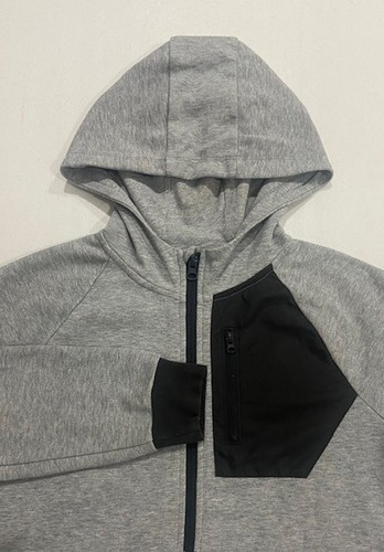 Youth Athletic Works Full-Zip Sweatshit Jacket Size L (10-12) Hooded Gray NWOT - Picture 5 of 6