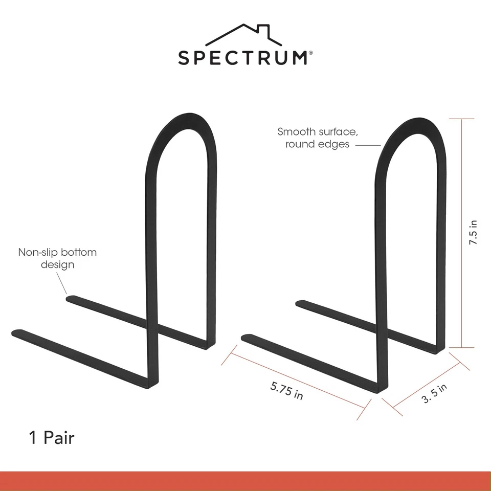 Elementos de espectro grandes modernos extremos de libro de metal para estantes - decorativos y durables Foto 2 de 4