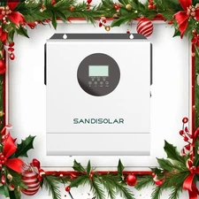 SANDISOLAR 3000W 24V Hybrid Inverter 100A MPPT Controller Wifi Pure Sine Wave