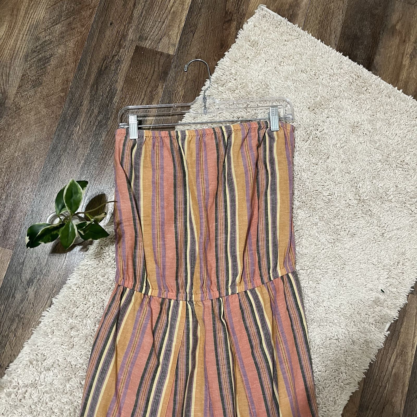 Anthropologie Drew Medium Striped Strapless Split… - image 3