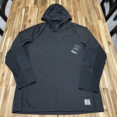 Nike Hyper Elite Hoodie Mens XL Black Lightweight Basketball Pullover NWT