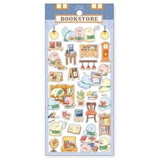 Spooky Bookstore Sticker Sheet – MIND WAVE WakuWaku Workers Stickers for Journal
