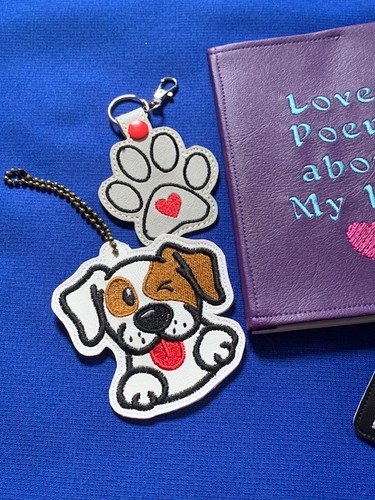NEW 6 pc DOG theme gift set Notebook + Magnets+ Bag tag + Key ring Pet love - Picture 2 of 4