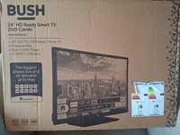 New and unused Bush ELED24HDSDVD1 24 SMART HD Ready HDR LED TV DVD Combi boxed