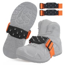 Ice Cleats Mid-Sole Snow Traction Cleats for Walking on Snow and Ice Anti Sli...