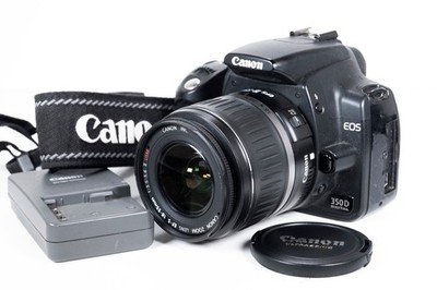 Canon EOS 350D Digital SLR Camera + 18-55mm Zoom Lens Battery & Charger