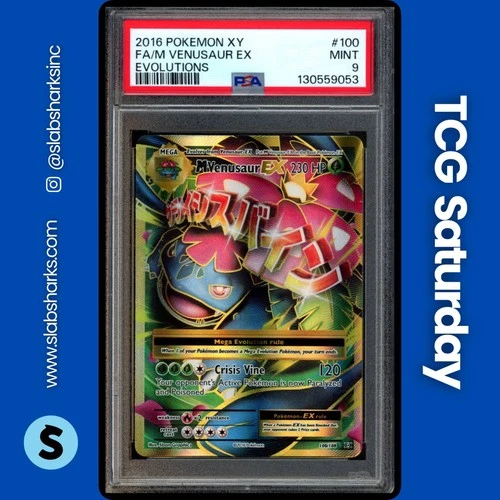 2016 POKEMON XY EVOLUTIONS #100/108 MEGA VENUSAUR ULTRA RARE PSA 9