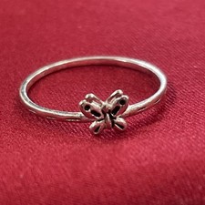 Sterling Silver 925 Stackable Small Butterfly Ring Size 7