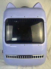 Samsonite Hard Case Dome Cat Carrier Pet Backpack Travel Bag Purple