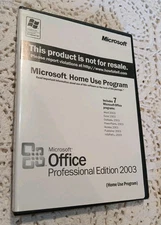 Microsoft Office Professional 2003 (Home Use) w/Key (Excel, Word, PowerPoint)