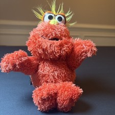 2010 Sesame Street MURRAY Monster 9” Red Plush Stuffed Animal Hasbro Yellow Hair