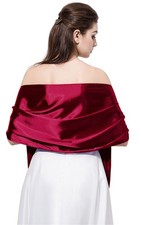 Women's Satin Scarf Long Lightweight Shawl Bridesmaid Wedding Wrap Pashmina