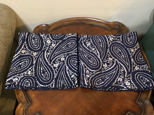 Ralph Lauren Chaps Allistair Paisley Euro Shams Pair Navy White Cotton Pakistan