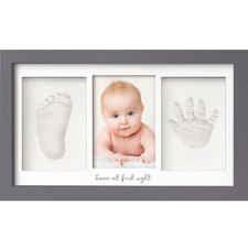 Baby Hand and Footprint Kit - Clay Handprint Keepsake Frame, Newborn Nursery Pic