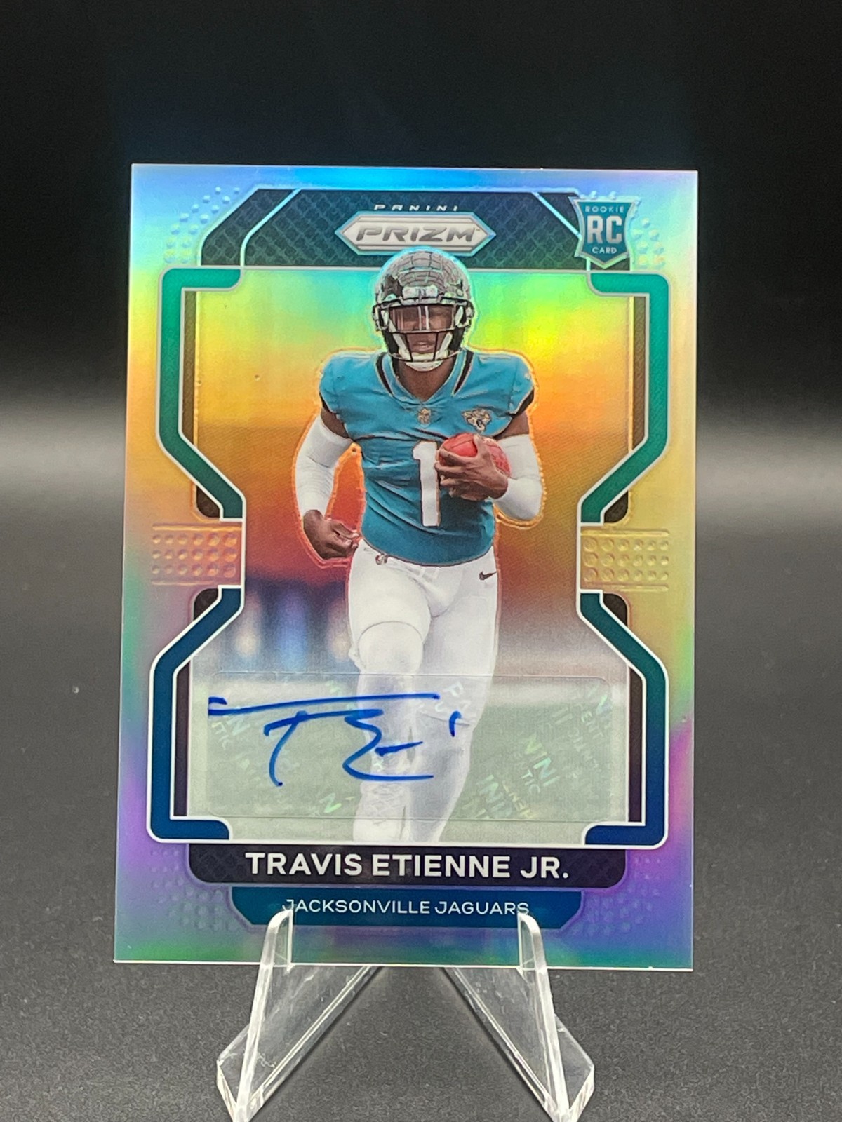 2021 Panini Prizm Rookie Autographs Silver #344 Travis Etienne Jr. RC AUTO JAGS