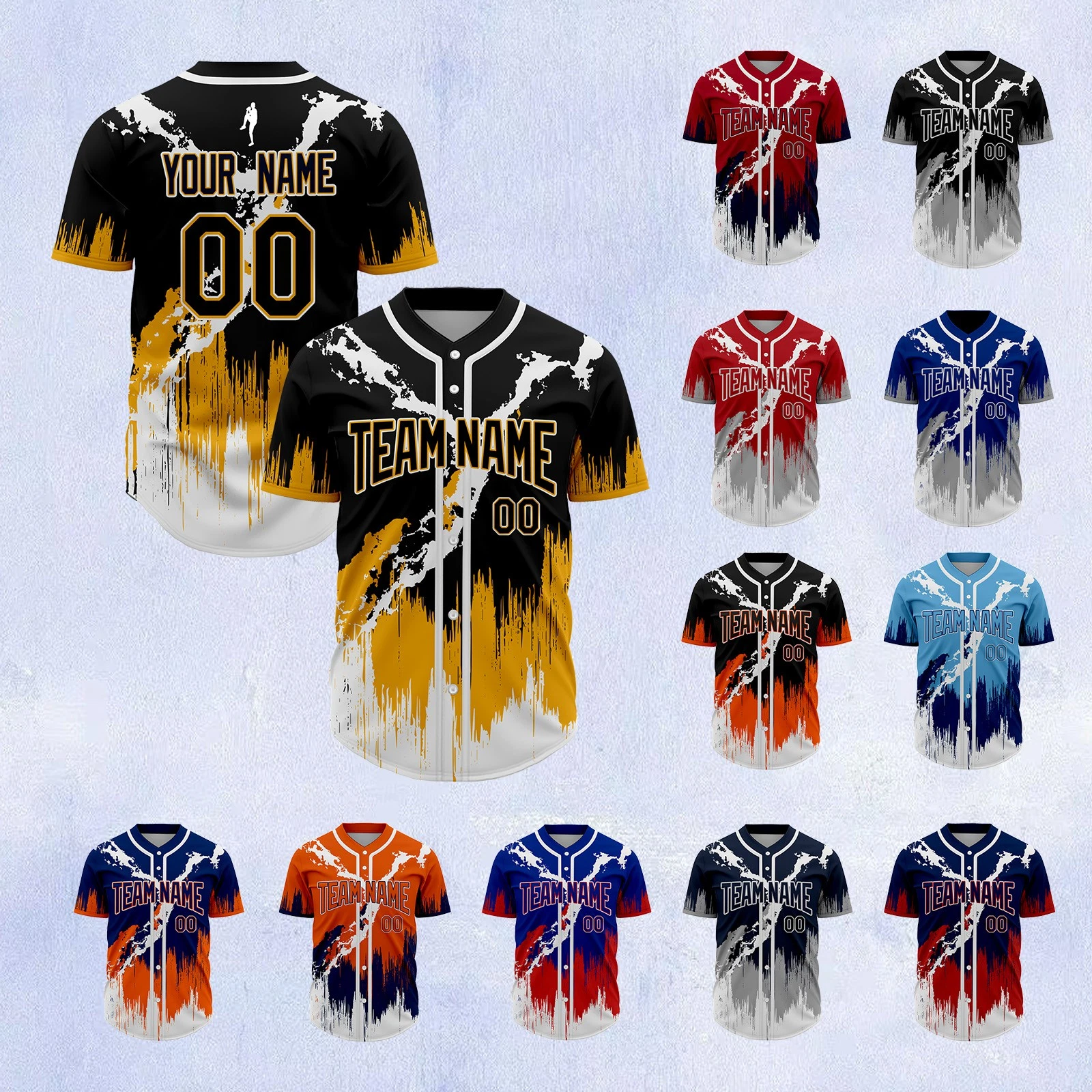 San Francisc Lightning Custom Baseball Jersey Personalized Team Name Number Gift