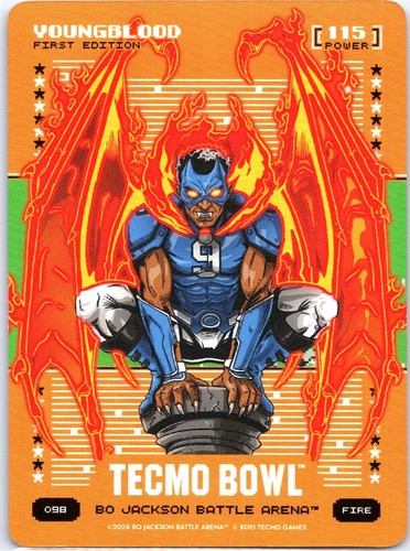 Bo Jackson Battle Arena Tecmo Bowl Youngblood Orange Battlefoil Bryce Young