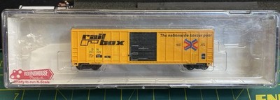 Roundhouse 82504 50' FMC Box Car Railbox/BN Re-Stencil 250025 N scale