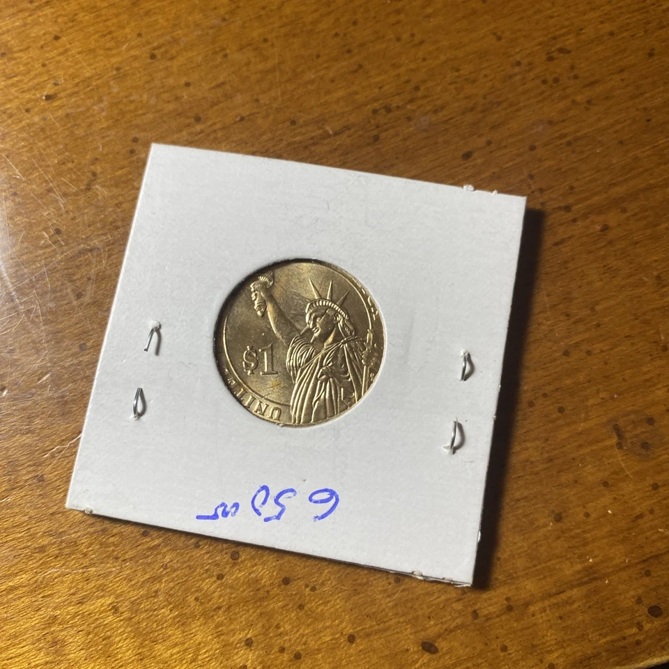 Moneda de 1 dólar Lincoln 2000 P error L/rim Foto 2 de 4