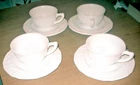 (4) Vintage Indiana Glass Orange Blossom Cup and Saucer Sets
