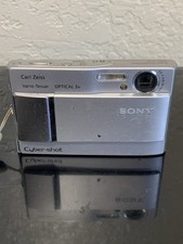 Sony Cyber-shot DSC-T10 7.2MP Silver For Parts Untested No Battery