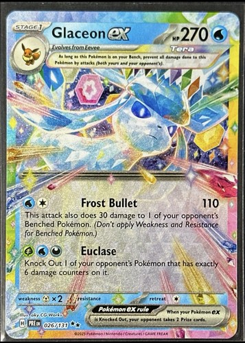 Pokemon Prismatic Evolutions Double Rare EX EEVEE Set Of 9 ENGLISH EEVEELUTIONS - Picture 5 of 10