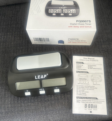 LEAP PQ9907S Digital Chess Timer Clock International Gaming System Nice