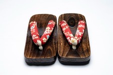 DEAR VANILLA AUTHENTIC JAPANESE YUKATA KIMONO GETA WOOD SANDALS 27cm US SIZE 10