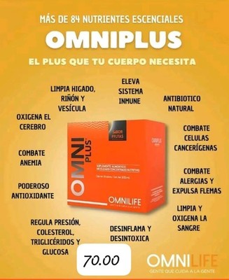 oml plus  diseñado para complementar la nutrición diaria y fortalecer el sistema