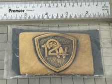 Vintage Solid Brass Belt Buckle T2W USA