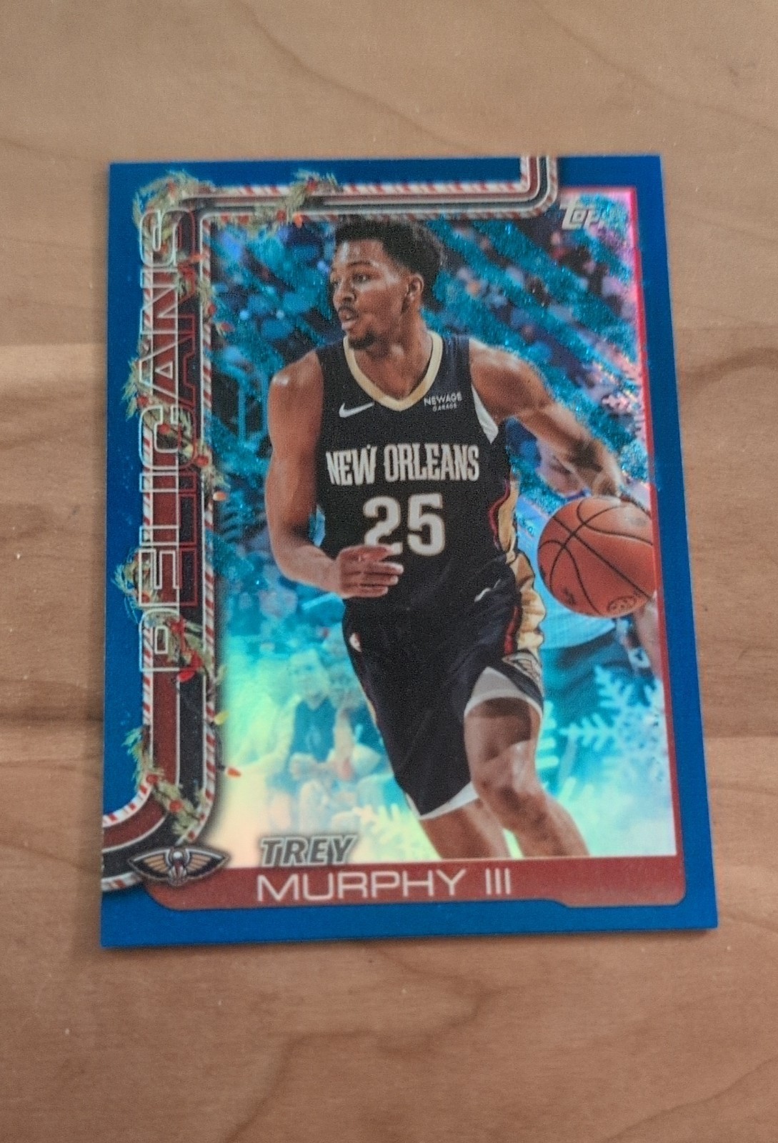 2025-26 Topps Holiday - Trey Murphy III #H152 Holiday Metallic Blue Glitter