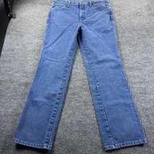 Wrangler Jeans Mens 35x30 Blue Straight Leg Denim Casual Classic 5-Pocket 9309WD