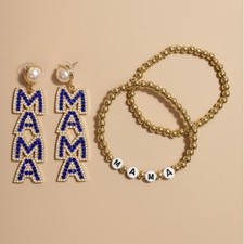 Mama Drop Earrings & Bracelets Set
