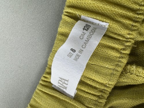 Zara Linen Pants Girls Size 8 Wide Leg - Picture 5 of 8